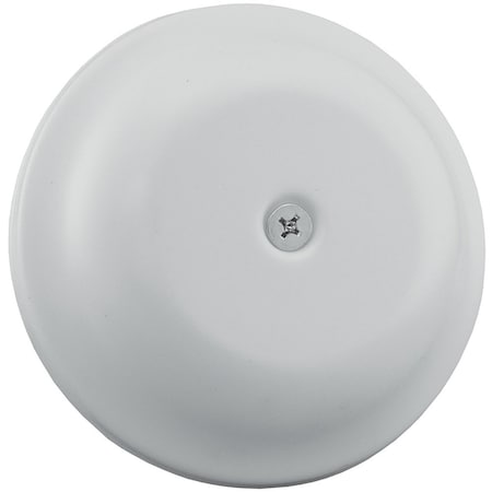 Jones Stephens 9-1/4in. White High Impact Plastic Cleanout Cover Plate, Bell Design C97009